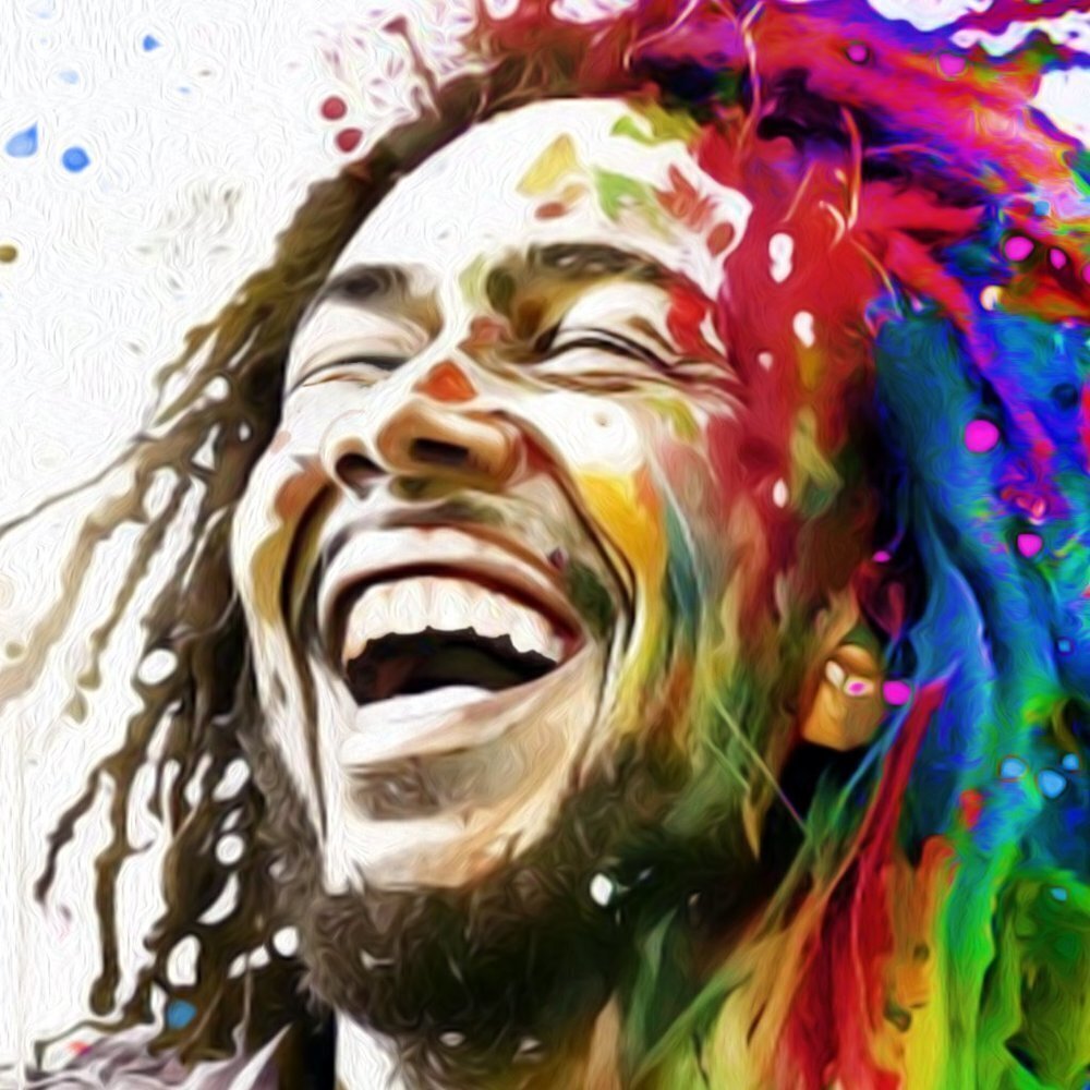 16x20 Happy Bob Marley Fantasy Art Watercolor Oil Painting Poster Art‎ Poster - Picture 2 of 6